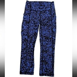 Lululemon Speed Up Tight 28" Urban Block Wild Bluebell Black W5BUVS Size 2